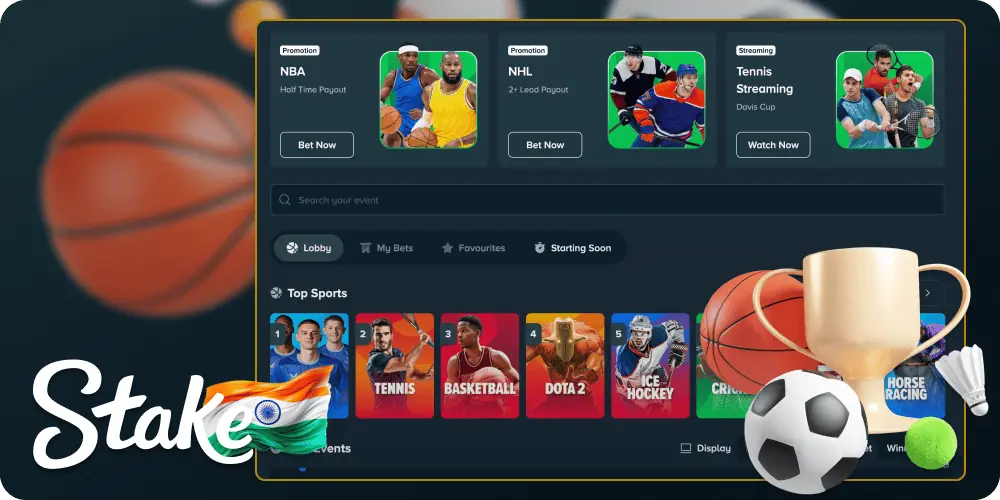 Sports Available for Betting on Stake for Indian Players